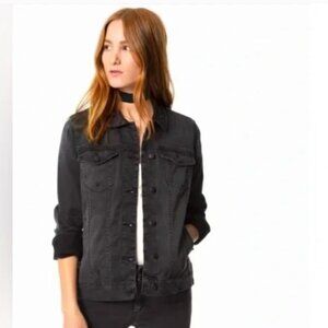 Joe’s Denim Distressed Washed Black Jean Jacket Size XS